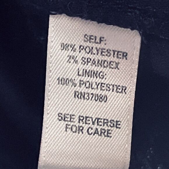 Est. 1946 Women's Short Sleeve Blouse Size 26W/28W Navy Blue Floral Overlay - Picture 8 of 16